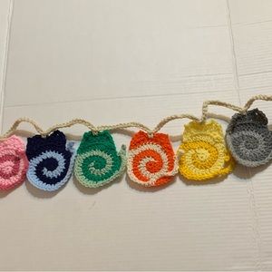 Cat Swirly Garland New Rainbow Crochet Handmade